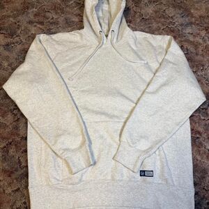 Y2K Russell Athletic grey blank hoodie Size XL Boxy Baggy Fit Heavy Duty